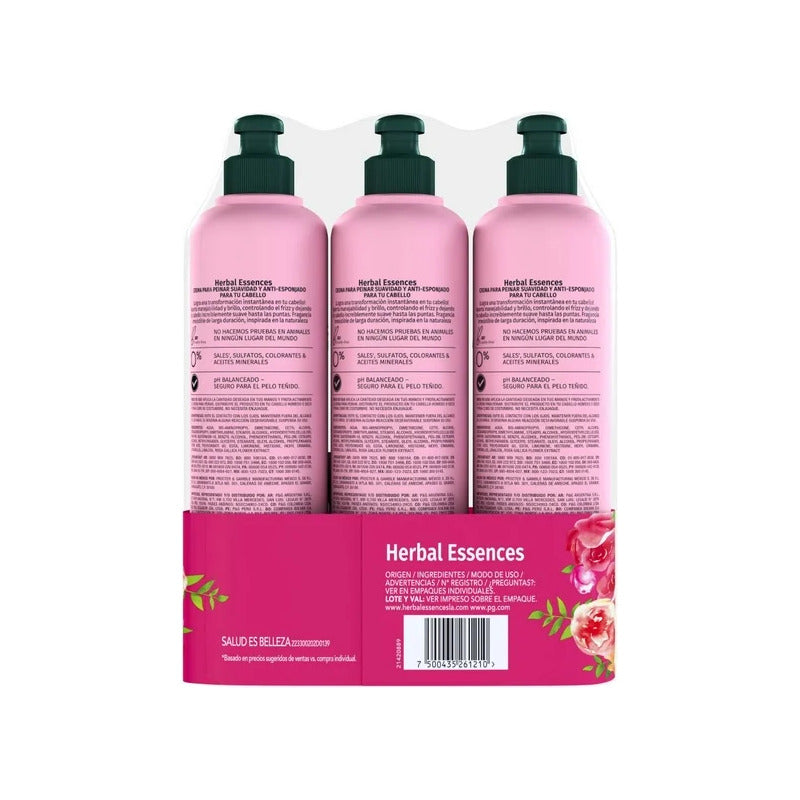 Herbal Essences 3pzas Crema Para Peinar Anti-esponjado300ml