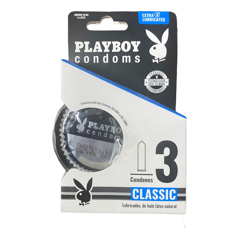 Condones De Látex Playboy Classic 3 Condones