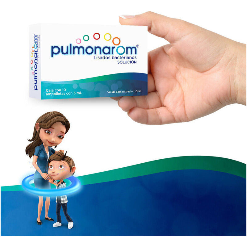 Pulmonarom Lisados Bacterianos 10 Ampolletas De 3 Ml. Auxiliar En Infecciones De Vías Respiratorias Acortando El Tiempo De Tratamiento