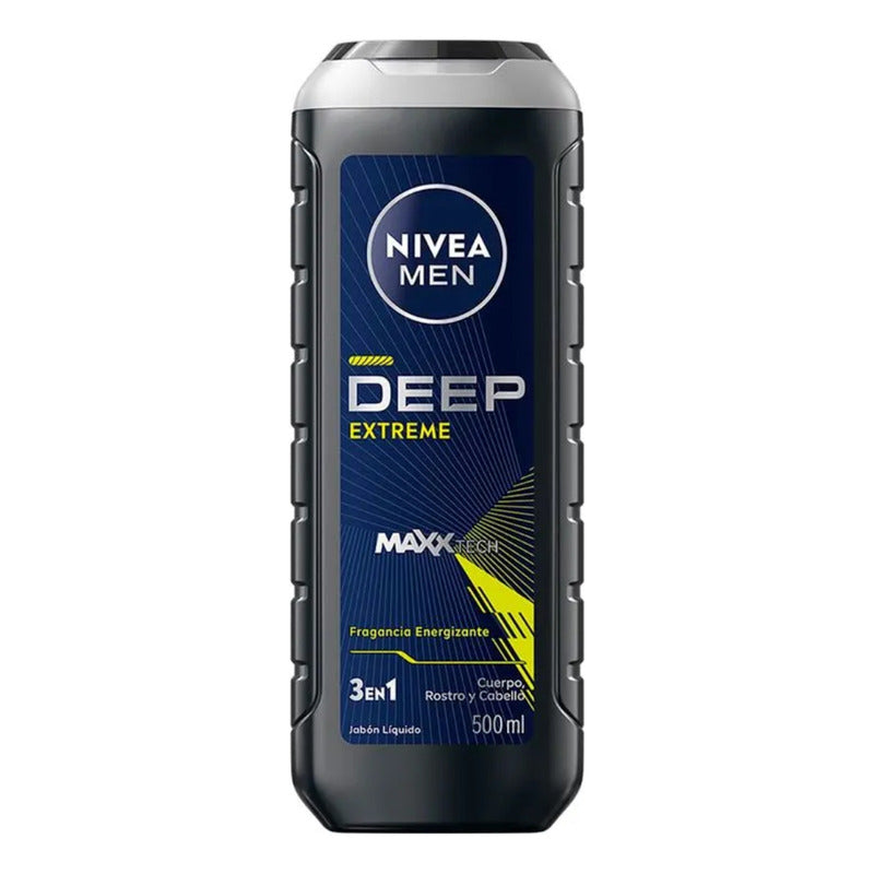 Nivea Men Deep Extreme Jabón Líquido 3en1 500ml