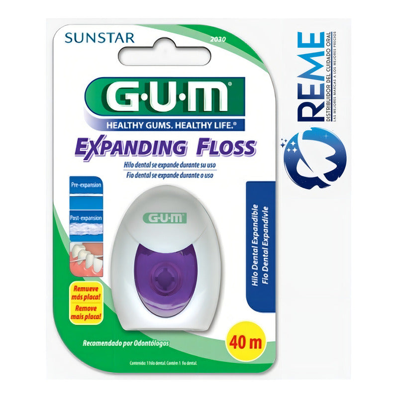 Hilo Dental Gum Expanding Floss Encerado 40 m