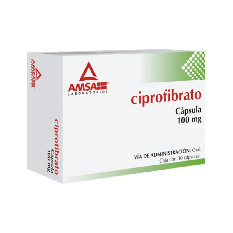 Ciprofibrato Amsa 100mg 30 Capsulas
