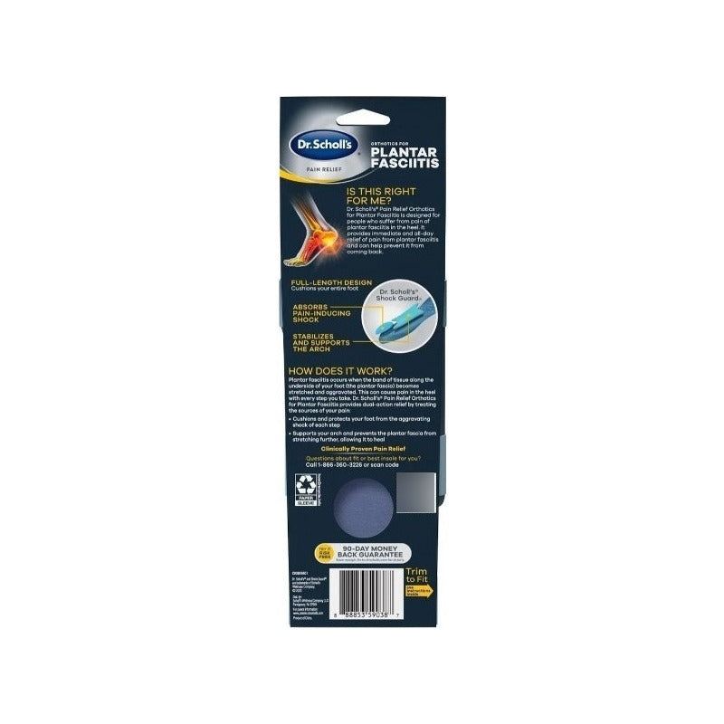 Plantillas Gel Dr. Scholl's Para Fascitis Plantar Mujer Talla 6-10 Medio Arco