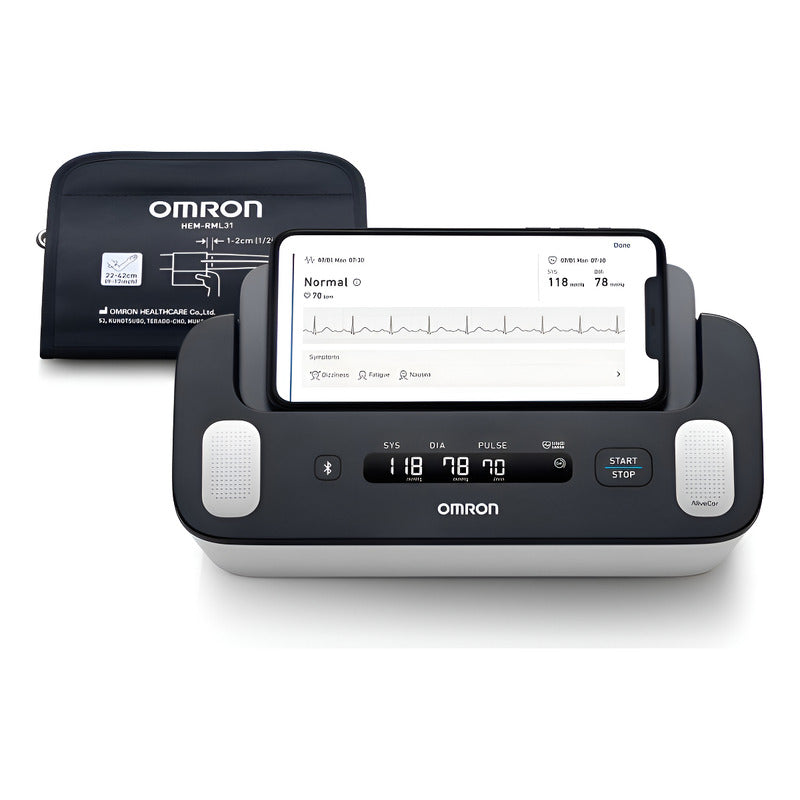 Tensiómetro Digital De Brazo Omron Complete Hem-7530t Ecg Negro