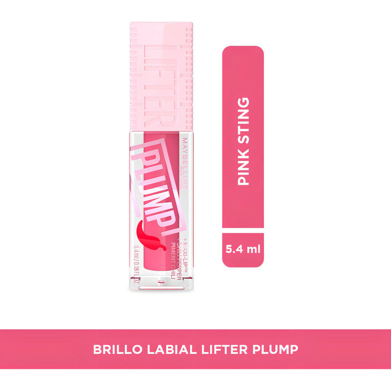 Maybelline Gloss Rellenador De Labios, Lifter Plump, Tono Pink Sting 003, 5.4ml