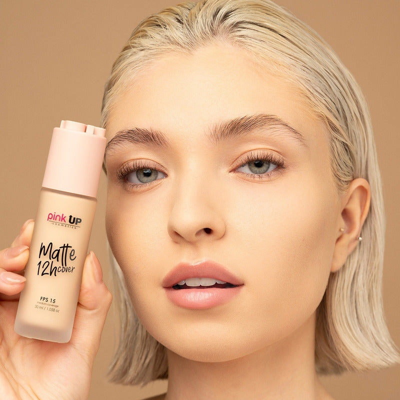 Pink Up Maquillaje Liquido Acabado Matte Larga Duración Tono 200 Light