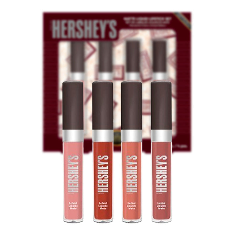 Pack X4 Labiales Liquid Lipstick Set Mate Hershey's
