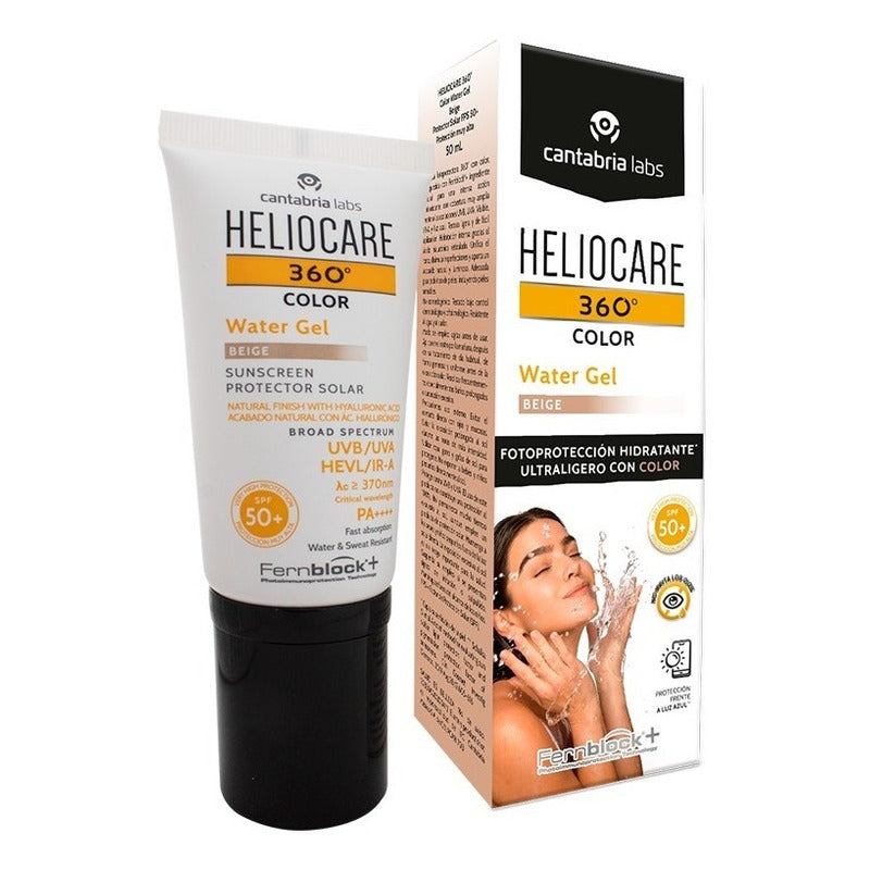 Heliocare 360 Fotoprotector Water Gel Color Beige 50ml