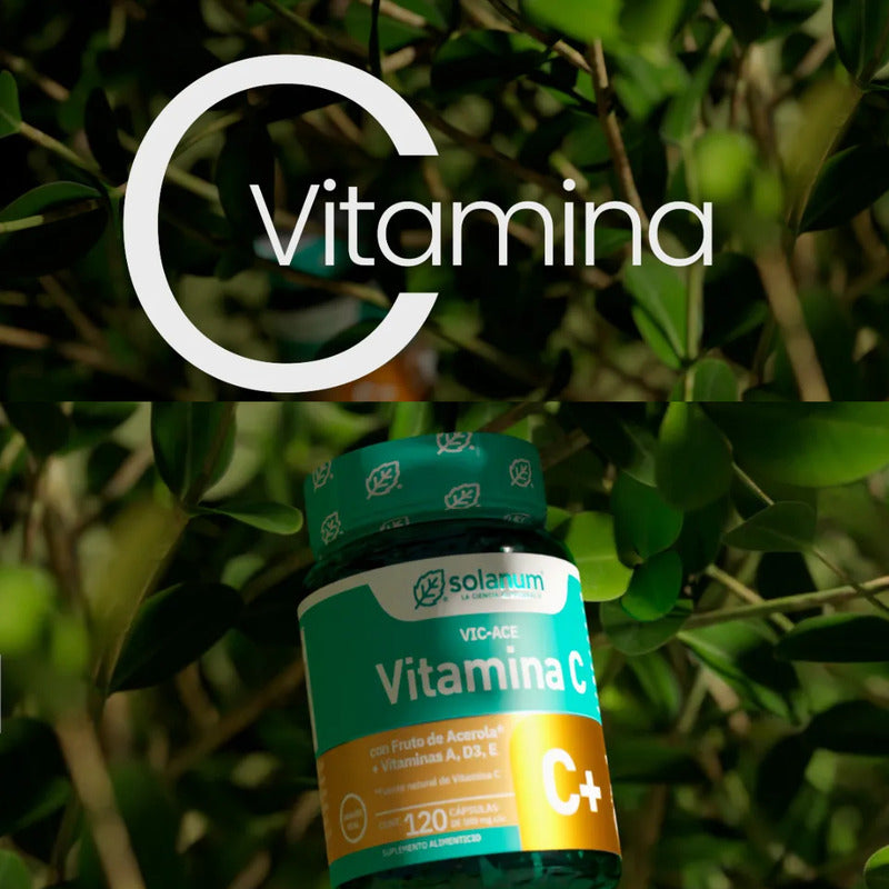 Solanum Vic-ace Vitamina C Con Fruto De Acerola 120 Cápsulas Sin Sabor