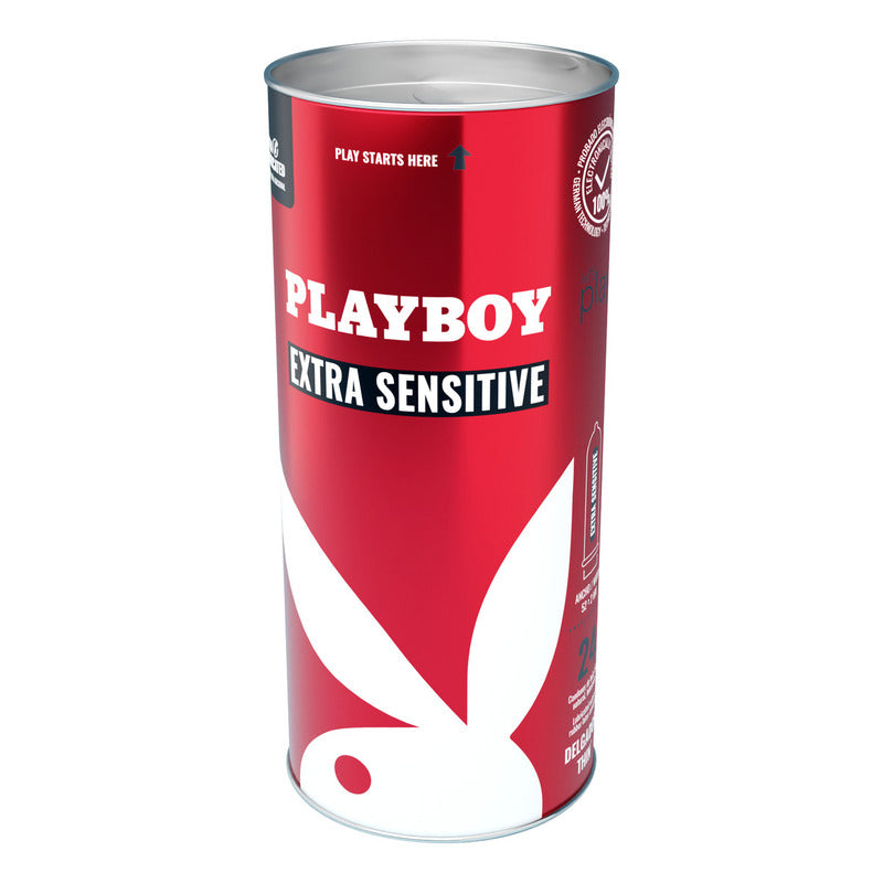 Playboy Lata De 24 Condones Extra Sensibles