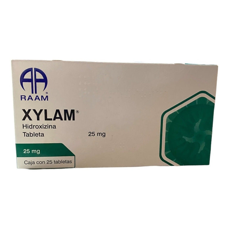 Hidroxizina Xylam 25mg 25 Tabletas
