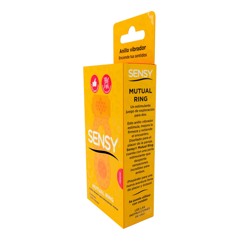 Anillo Vibrador Sensy Para Estimulación Mutua Color Naranja