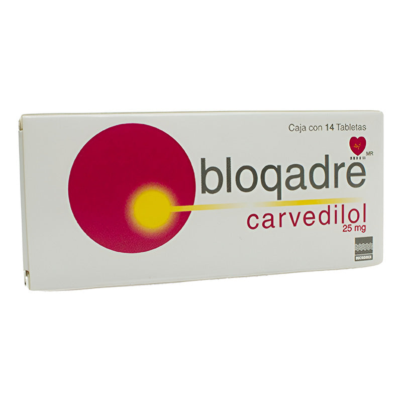 Bloqadre Carvedilol 25 Mg 14 Tabletas