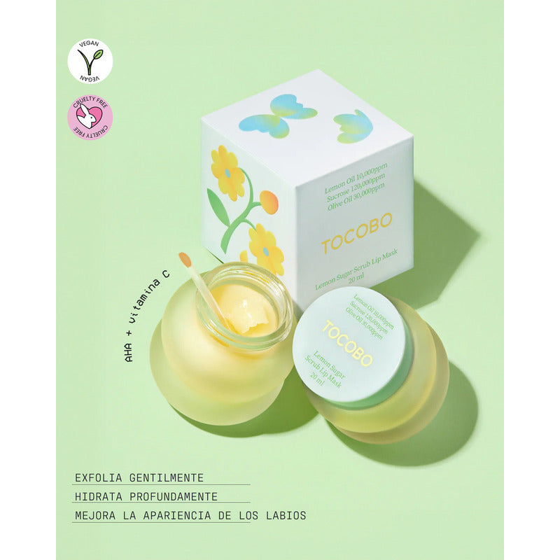 Tocobo Lemon Sugar Scrub Lip Mask Exfoliante Labios 20ml