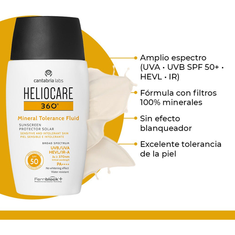 Heliocare 360 Mineral Tolerance Fluid Spf 50+ 50ml