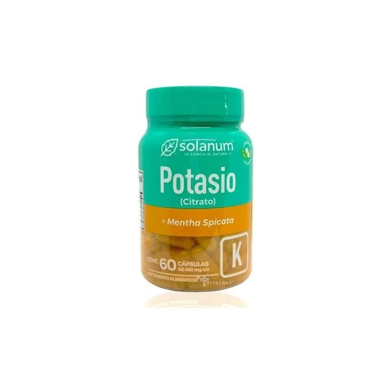 Citrato De Potasio Y Menta Solanum 60 Caps