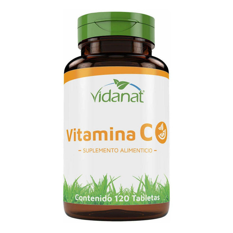 Vitamina C 120 Tabletas Vidanat Sabor Sin Sabor