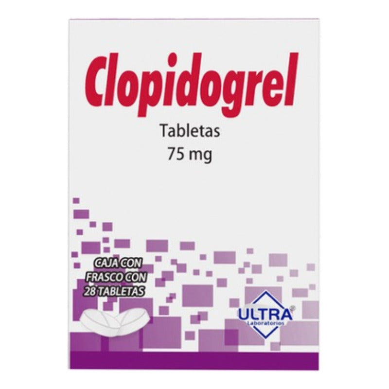 Clopidogrel 75mg Ultra Caja Con 28tabs
