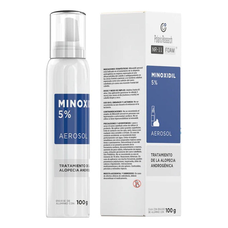 Polaris Nr-11 Foam Minoxidil 5% 100g Tratamiento Alopecia