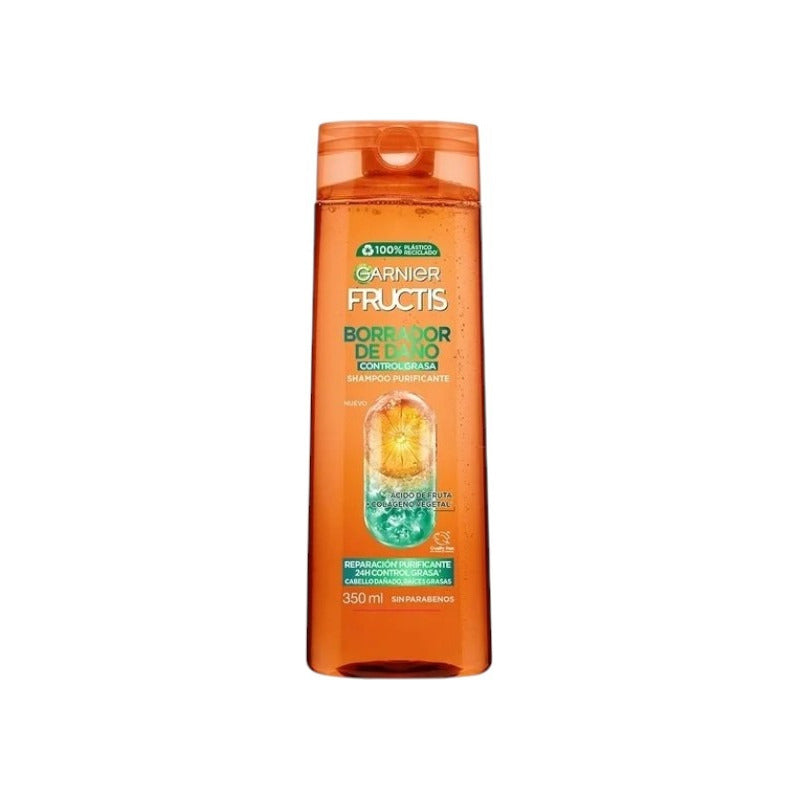 Shampoo Garnier Fructis Borrador De Daño Control Grasa 350ml