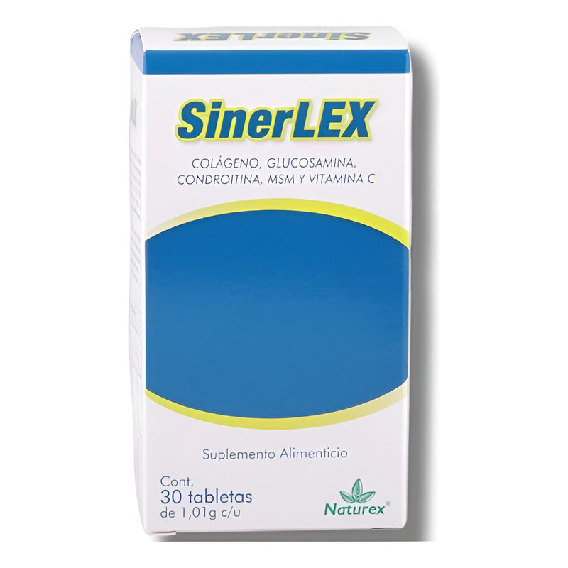 Sinerlex Colágeno Glucosamina Y Condroitina 30tabs Colageno