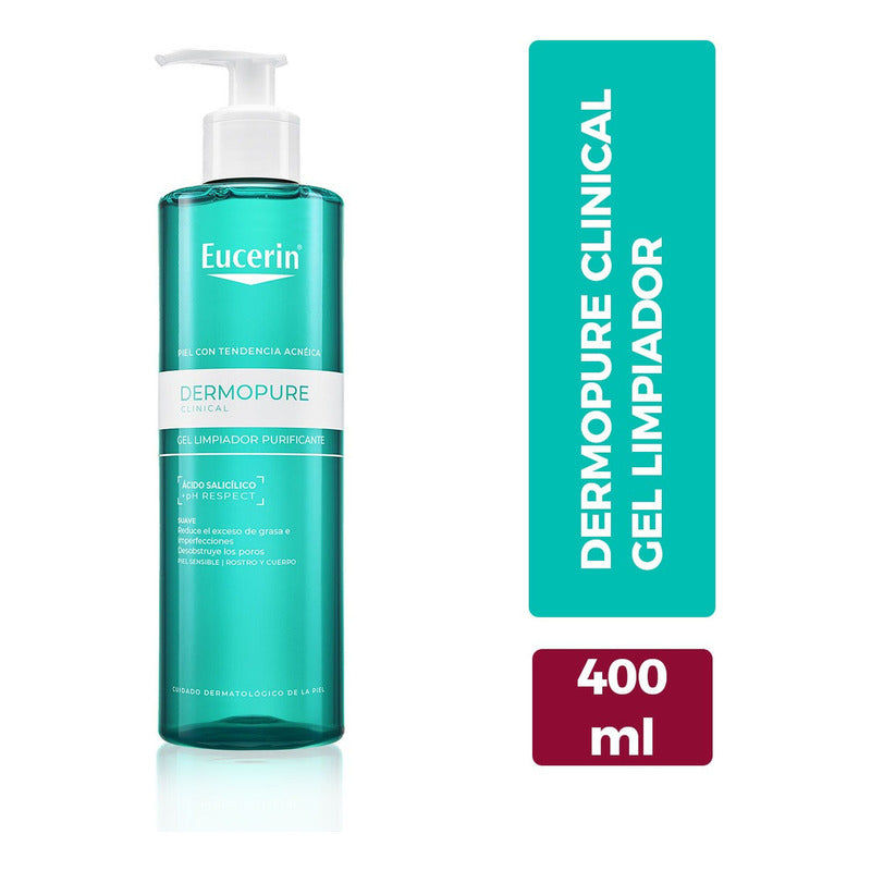 Eucerin Dermopure Gel De Limpieza 400ml Piel Grasa O Acné