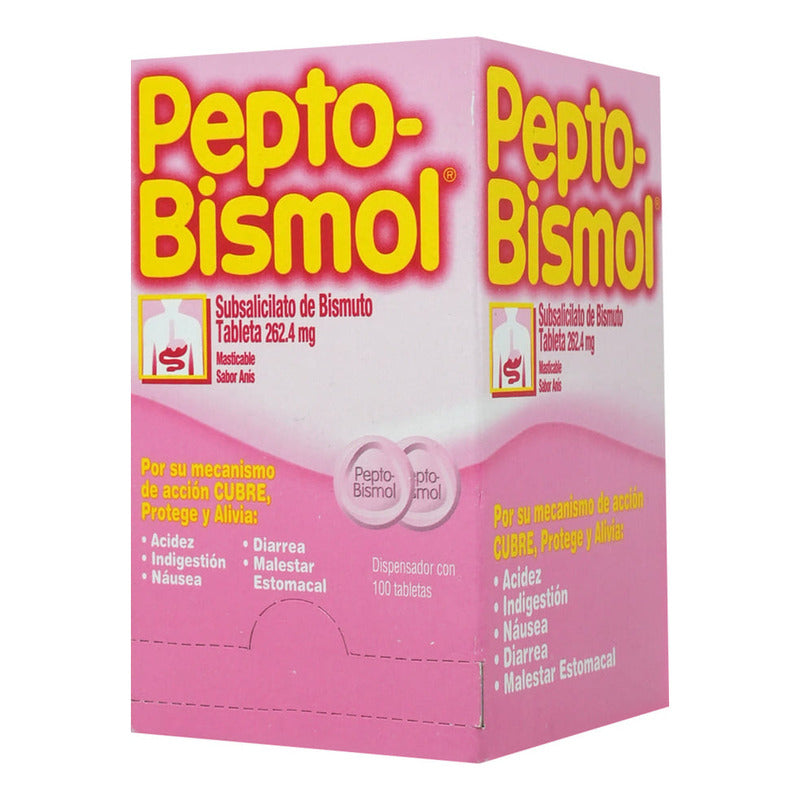 Pepto Bismol Sabor Original 262mg 100 Tabletas