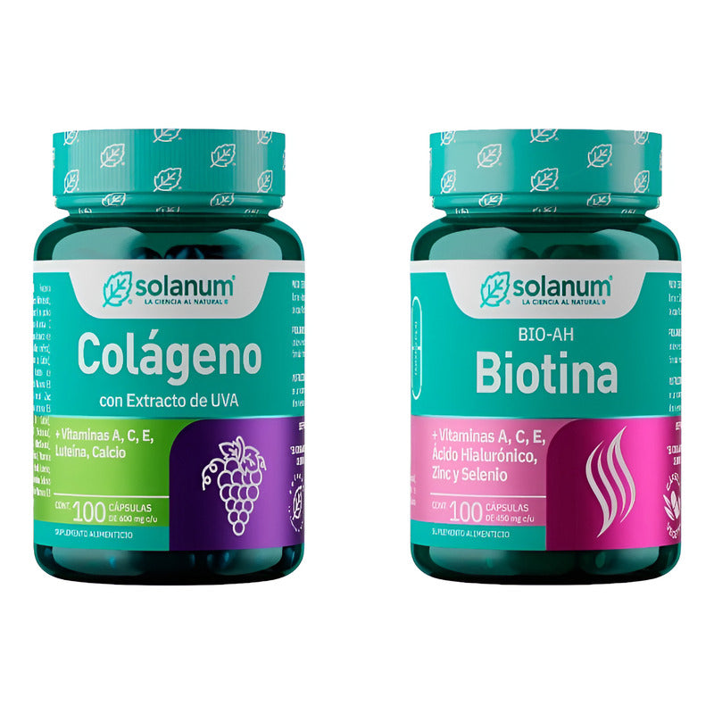 Solanum Colageno + Biotina 100 Caps C/u - Sin Sabor