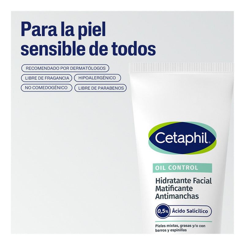 Cetaphil Oil Control Hidratante Facial Antimanchas 100ml Acneica Día/noche