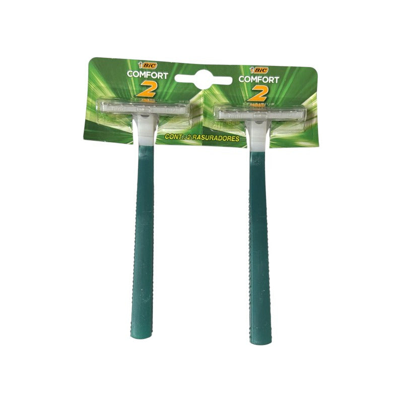 Rastrillos Desechables Bic Comfort 2 Piel Sensible 2 Piezas