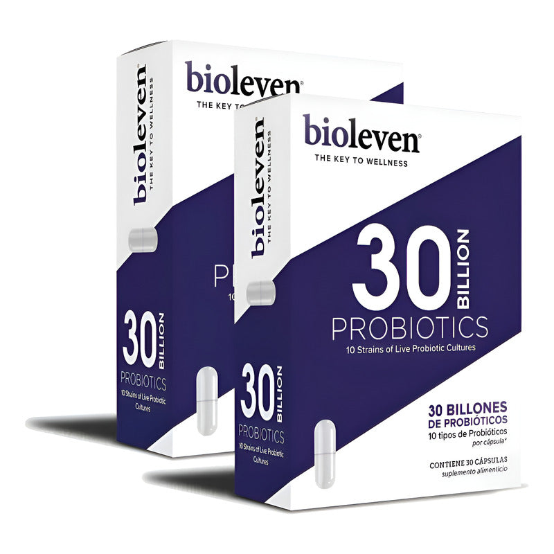 Duo Pack Bioleven 30 Billones De Probióticos 30 Caps Cu Sin Sabor