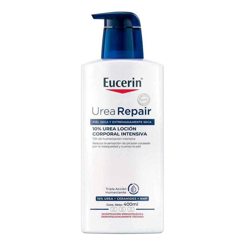 Eucerin Loción Hidratante Corporal Urea Repair Plus 400ml, Hidratación Intensiva, Urea, Piel Seca Y Muy Seca