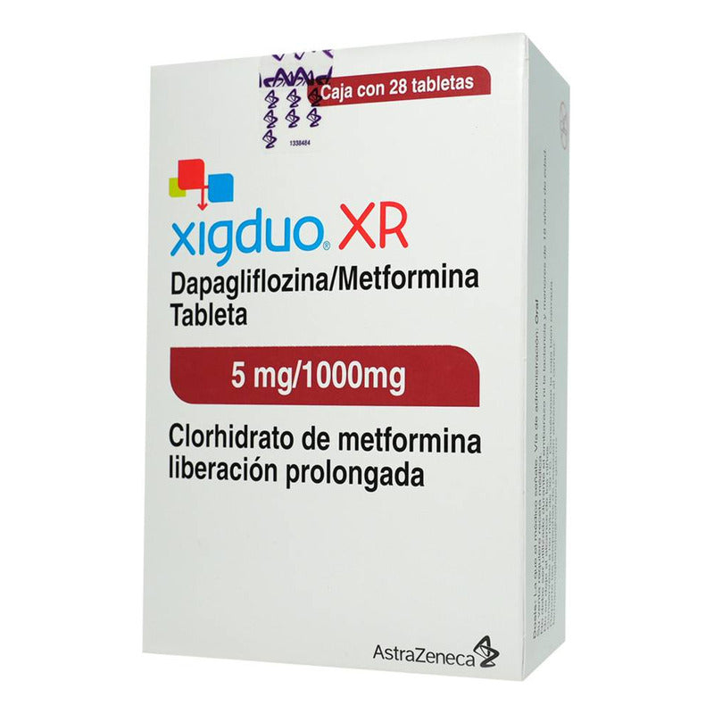 Xigduo Xr Tabletas 5 Mg/1000 Mg, 28 Tabletas