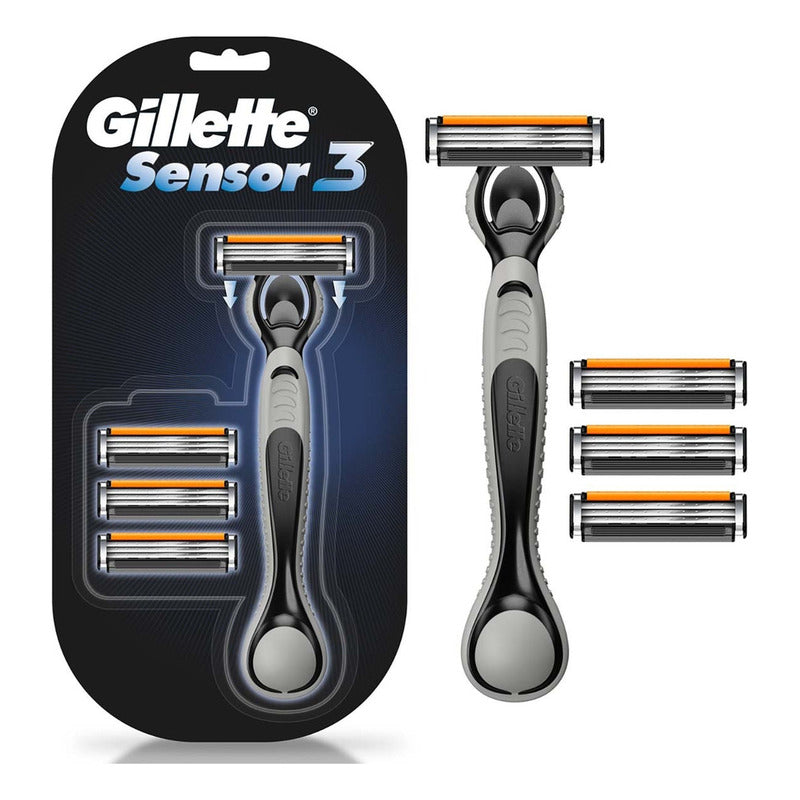 Rastrillo Sensor3 Más 4 Cartuchos Gillette