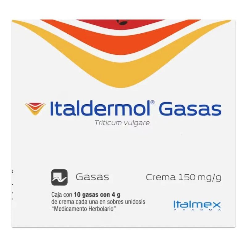 Italdermol Gasas 4g Caja Con 10 Sobres 150mg/g