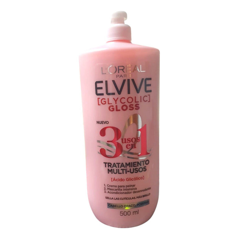 Loreal Elvive Glicolic Gloss3en1 Tratamiento Multiusos 500ml