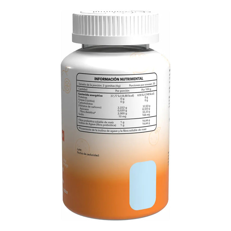 Gomix 60 Gomitas Con Fibra Prebiótica Sabor Naranja Naranja