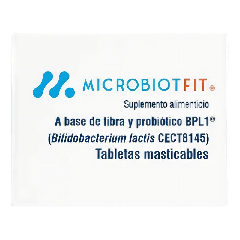 Microbiot Fit 30 Tabletas Masticables Sabor Sin Sabor