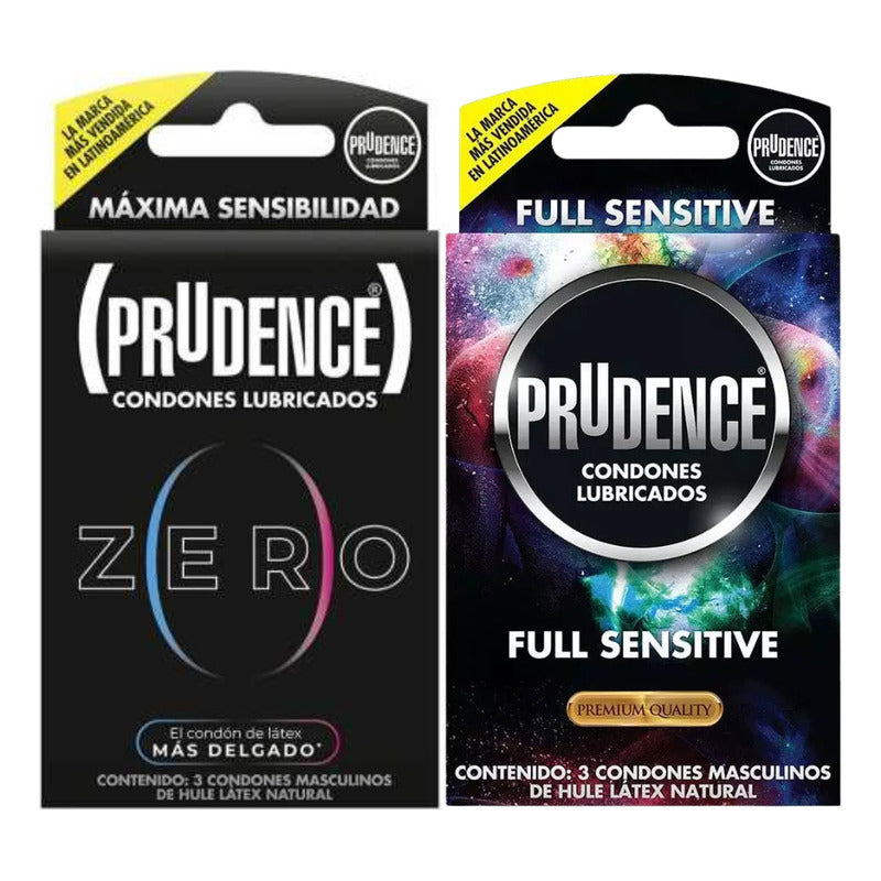 Duo Pack Condones Prudence Zero+ Full Con 3pz C/u