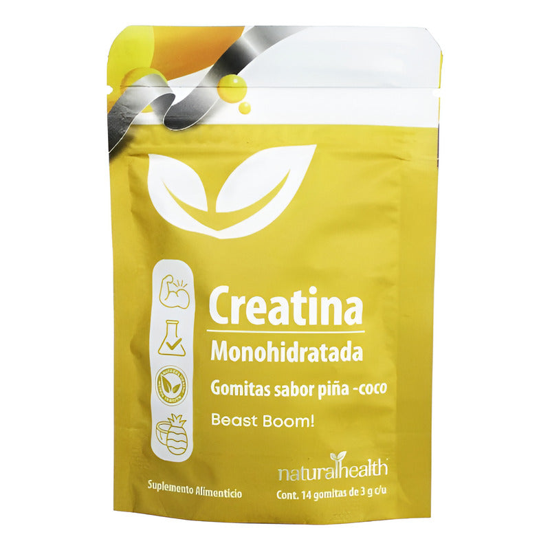 Natura Health Creatina Monohidratada Gomitas Piña Coco 14pz Piña-coco