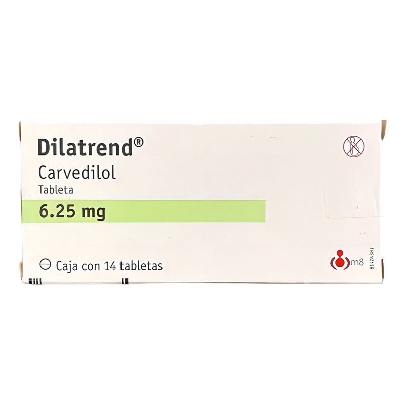 Dilatrend Tabletas 6,25 Mg, 14 Tabletas