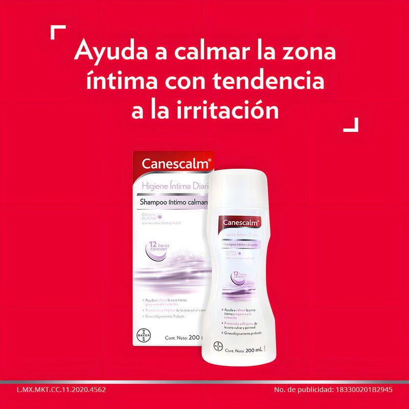 Shampoo Íntimo Canescalm Calmante Alivio De La Irritación Uso Diario 200ml