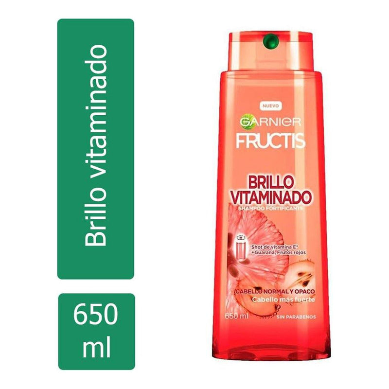 Shampoo Fructis Fructis Brillo Vitaminado En Tubo Depresible De 650ml Por 1 Unidad