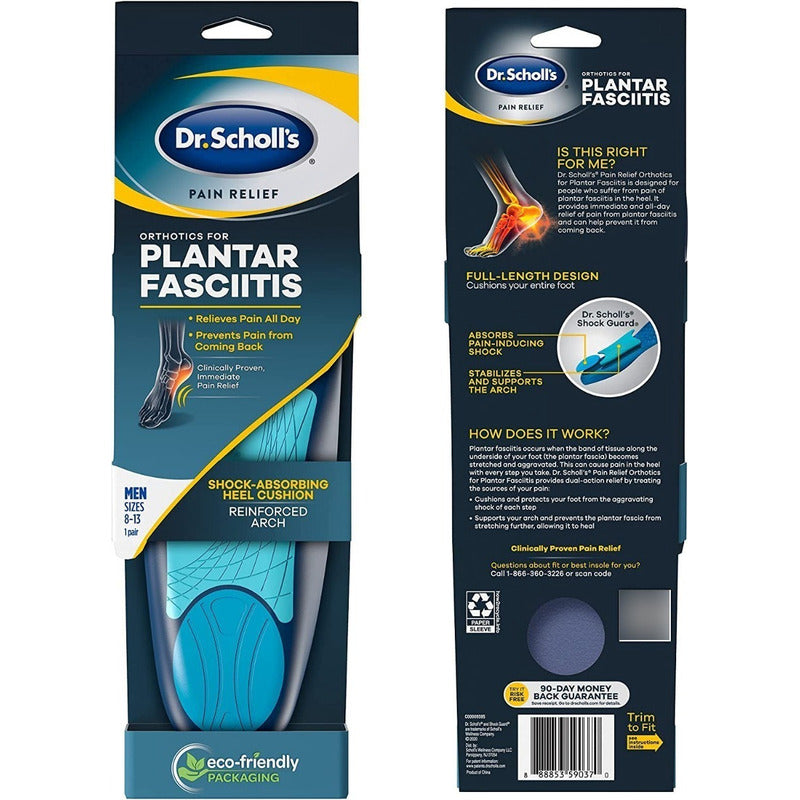 Dr Shcolls Plantillas Para Facitis Plantar Hombre - 8-13