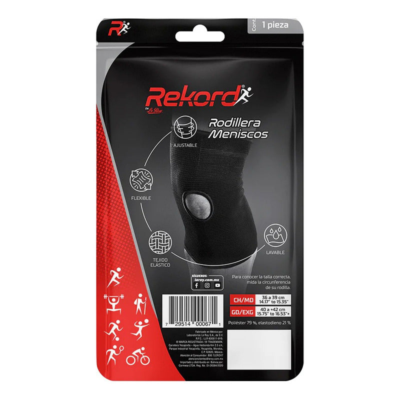 Rodillera Meniscos Rekord Negras Para Deporte
