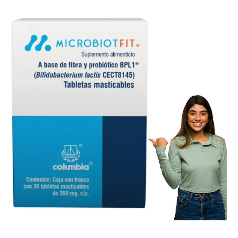 Microbiot Fit 30 Tabletas Masticables Sabor Sin Sabor Sin Sabor