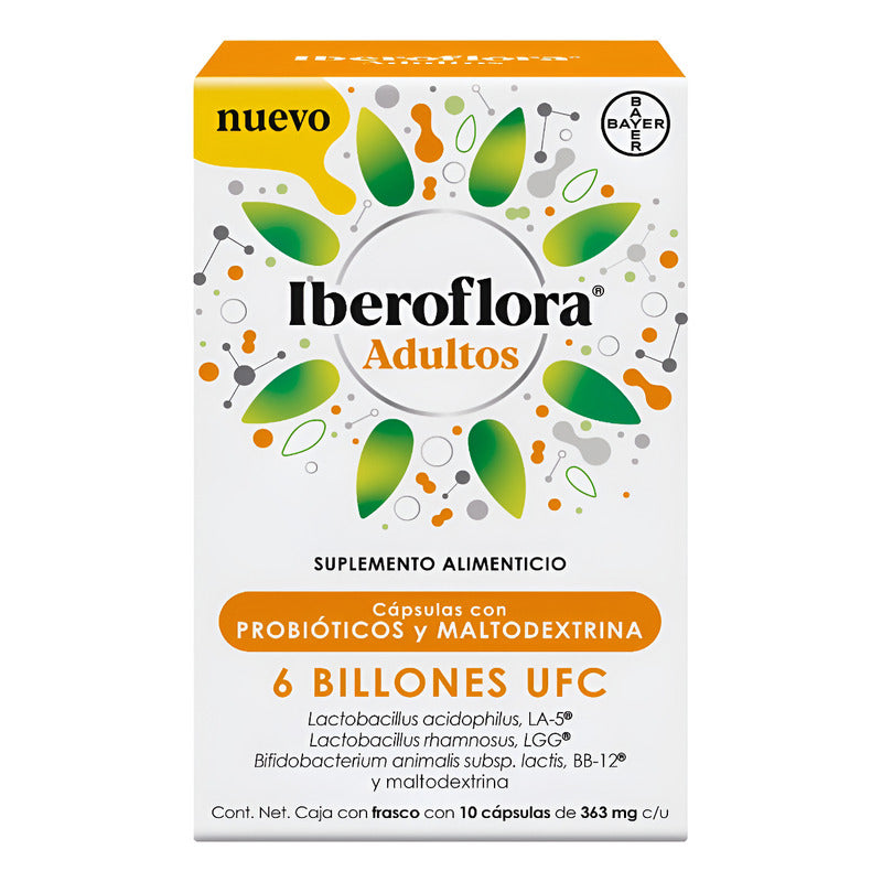 Iberoflora Adultos Suplemento Con Probiticos 10 Caps Sin Sabor