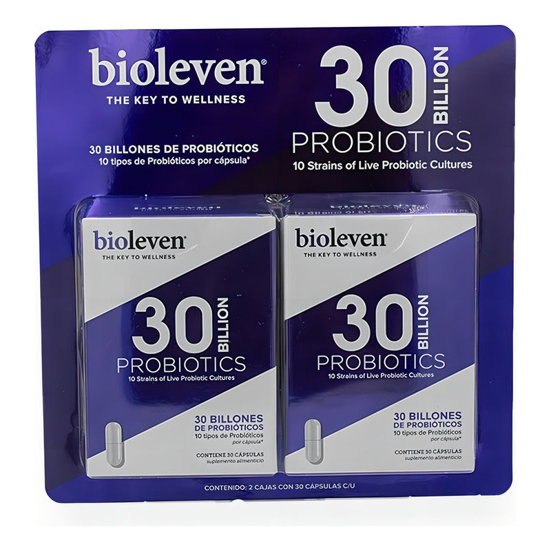 Bioleven Probióticos 60 Capsulas 30 Billones De Probioticos Sabor Sin Sabor
