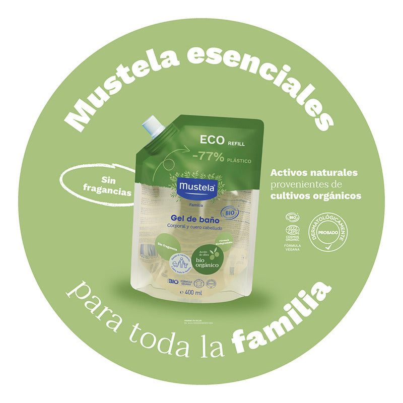 Mustela Bio Orgánico Gel De Baño Refill 400ml