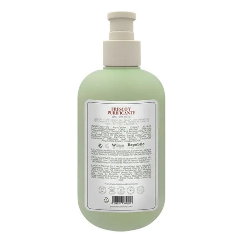 Acondicionador Fresco Y Purificante De Menta Botella 450ml Yuya